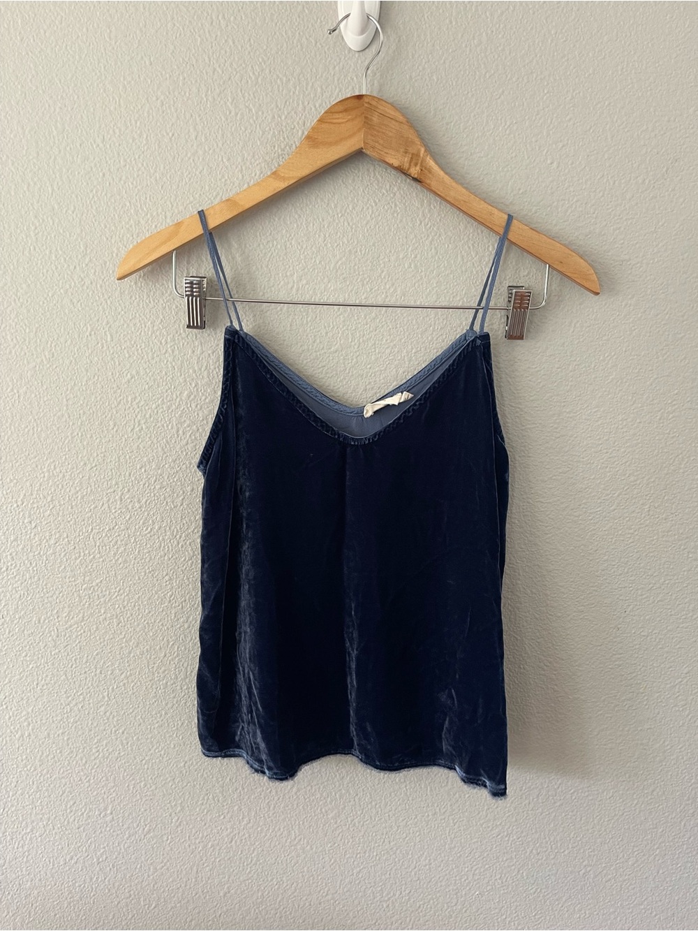 Nation LTD Velvet Silk Blend Tank Camisole Size XS Midnight Blue/Navy